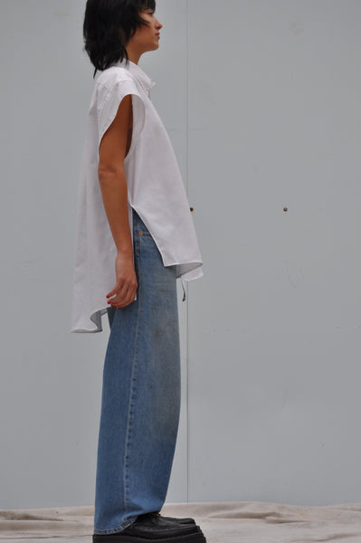 OVERSIZED SHIRT WITH CAP SLEEVES